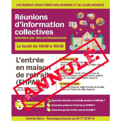 Les rendez-vous d'info des seniors et de leurs aidants